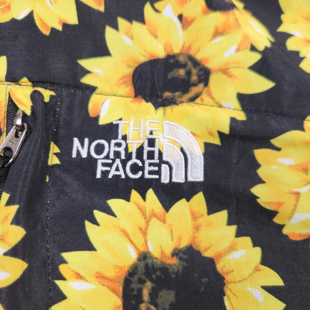 The North Face Jacket Womens Small Black Fleece Sunflower Print Denali Hooded - Picture 10 of 14